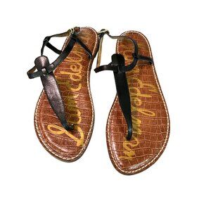 Sam‎ Edelman GIGI Women's Black Sandals Size 8 Thong